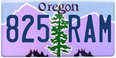 OR license plate 825RAM