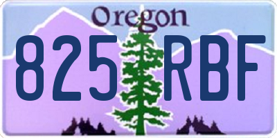 OR license plate 825RBF