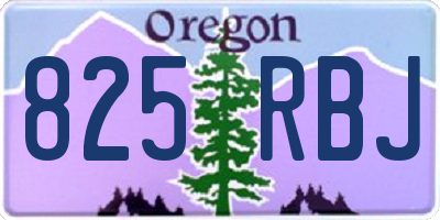 OR license plate 825RBJ