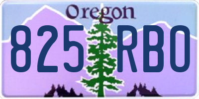OR license plate 825RBO