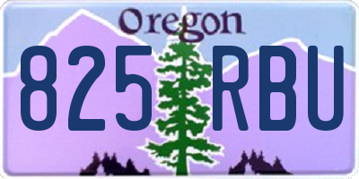 OR license plate 825RBU
