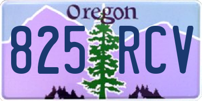 OR license plate 825RCV