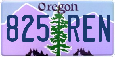 OR license plate 825REN