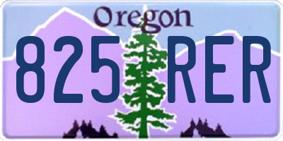 OR license plate 825RER
