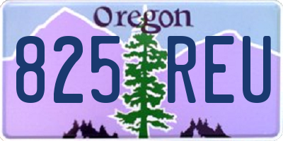 OR license plate 825REU