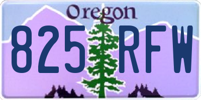OR license plate 825RFW