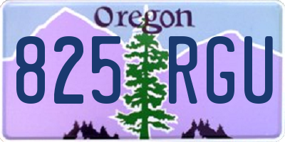 OR license plate 825RGU