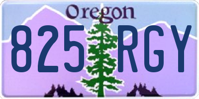 OR license plate 825RGY
