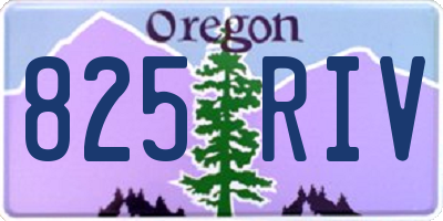 OR license plate 825RIV