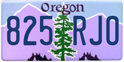 OR license plate 825RJO