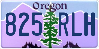 OR license plate 825RLH