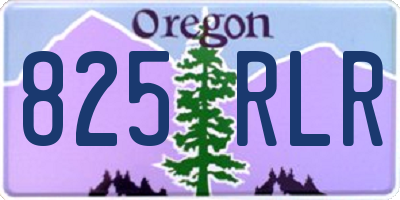 OR license plate 825RLR