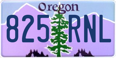OR license plate 825RNL