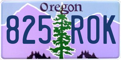 OR license plate 825ROK