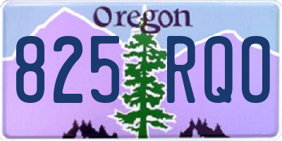 OR license plate 825RQO