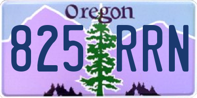 OR license plate 825RRN