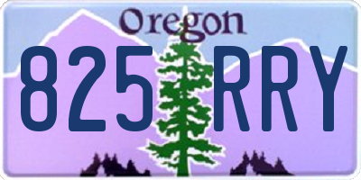 OR license plate 825RRY