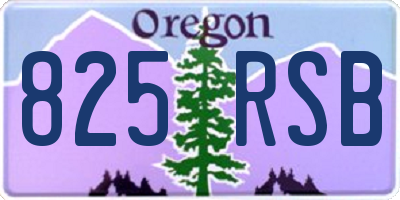 OR license plate 825RSB