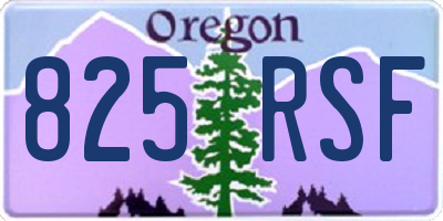 OR license plate 825RSF