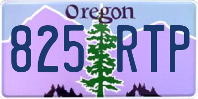 OR license plate 825RTP