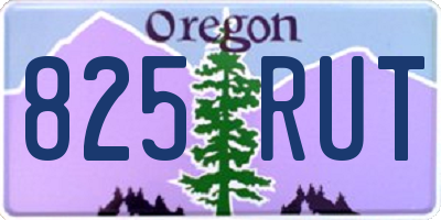 OR license plate 825RUT