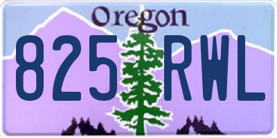 OR license plate 825RWL