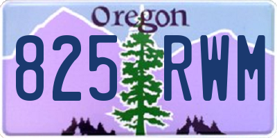 OR license plate 825RWM
