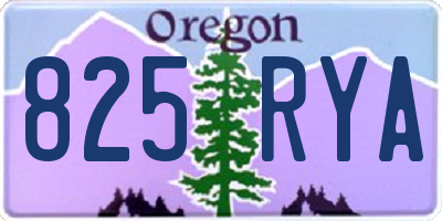OR license plate 825RYA