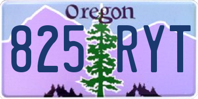 OR license plate 825RYT