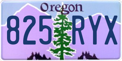 OR license plate 825RYX