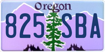 OR license plate 825SBA