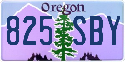 OR license plate 825SBY