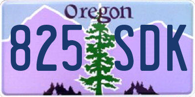 OR license plate 825SDK