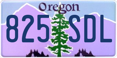 OR license plate 825SDL