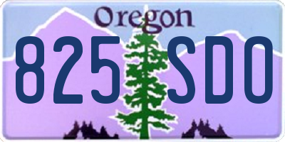 OR license plate 825SDO