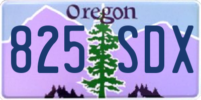 OR license plate 825SDX