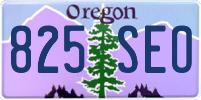 OR license plate 825SEO