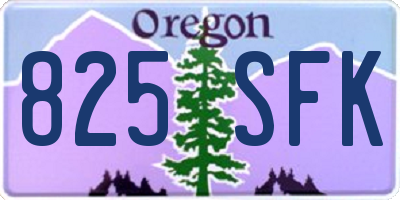 OR license plate 825SFK