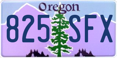 OR license plate 825SFX