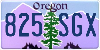 OR license plate 825SGX