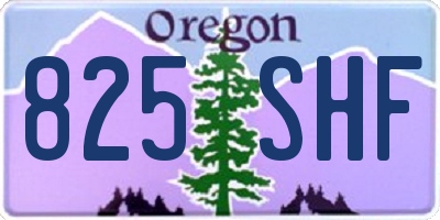 OR license plate 825SHF