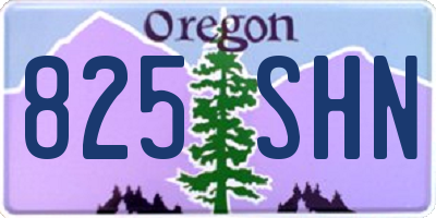 OR license plate 825SHN
