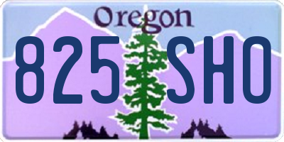 OR license plate 825SHO