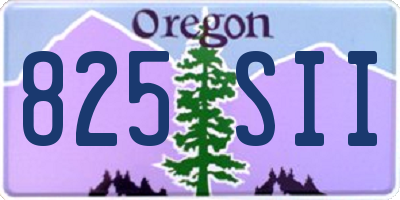 OR license plate 825SII