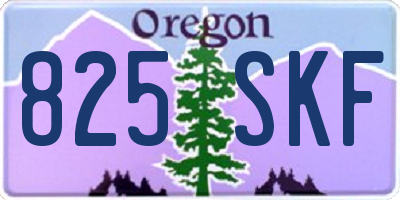 OR license plate 825SKF