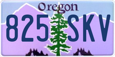 OR license plate 825SKV