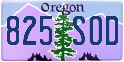 OR license plate 825SOD