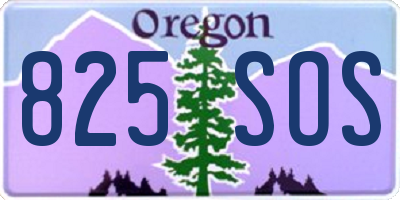 OR license plate 825SOS