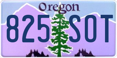 OR license plate 825SOT