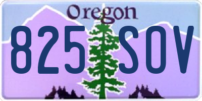 OR license plate 825SOV